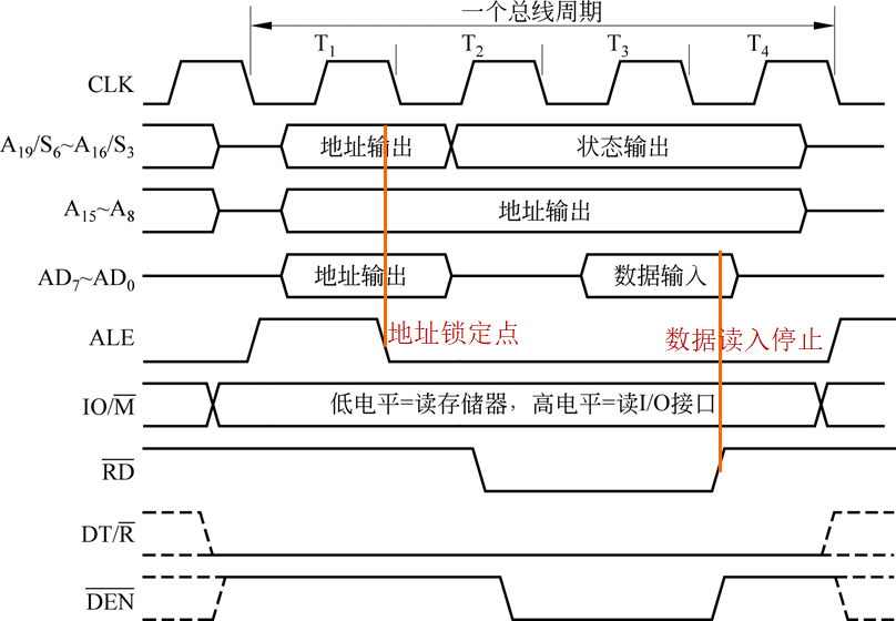 8088最小模式下的读周期