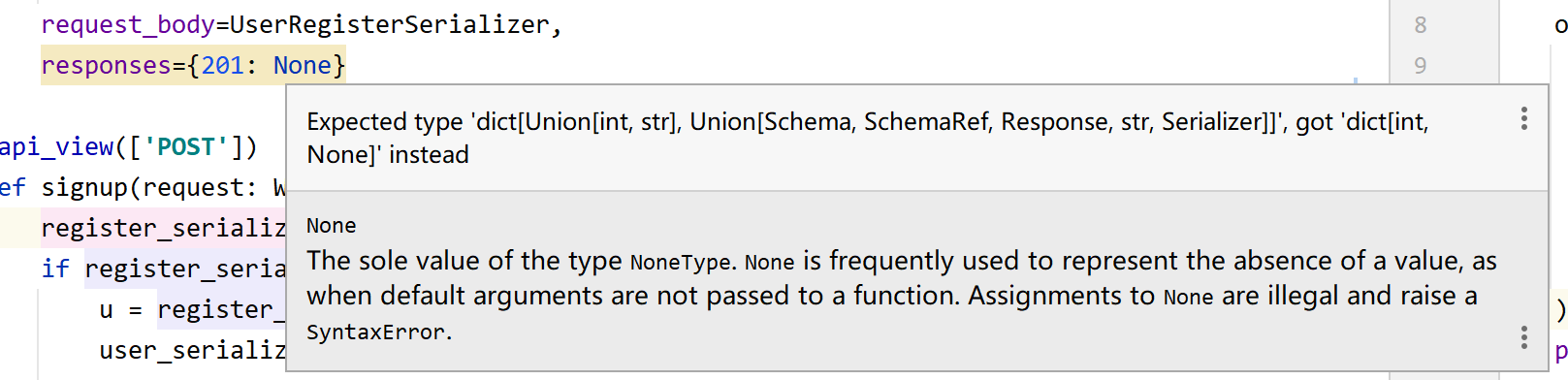 Pycharm 的类型检测